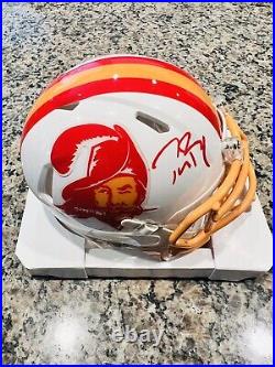 Tom Brady Signed/Autographed Tampa Bay Buccaneers Throwback Mini Helmet Fanatics