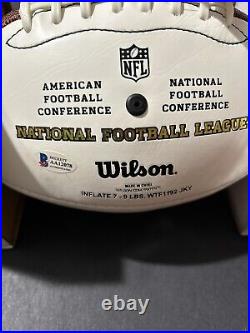 Tom Brady Signed Autographed White Panel Wilson NFL Football beckett LOA Patriot