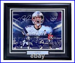Tom Brady Signed Framed 16x20 Patriots Buccaneers Collage Photo Fanatics