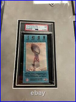 Tom Brady Signed & Framed All 7 Super Bowl Tickets Piece Psa/dna Coa