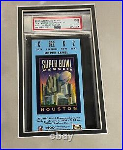 Tom Brady Signed & Framed All 7 Super Bowl Tickets Piece Psa/dna Coa