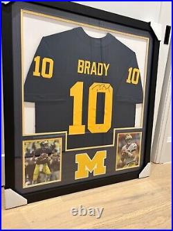 Tom Brady Signed, Framed Michigan Jersey
