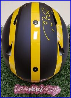 Tom Brady Signed Full Size Michigan Speed Flex Authentic Helmet Fanatics Auth