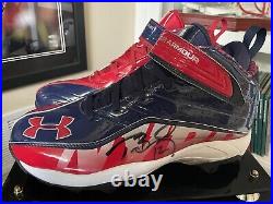 Tom Brady Signed Game Issued New England Patriots 9/11 Under Armour Cleats Coa