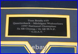 Tom Brady Signed Michigan Jersey Framed Tri Star Auto