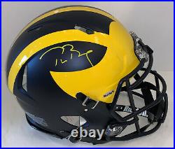 Tom Brady Signed Michigan Speed Authentic Helmet autographed Fanatics FAN TAS