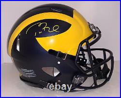 Tom Brady Signed Michigan Speed Authentic Helmet autographed Fanatics FAN TAS