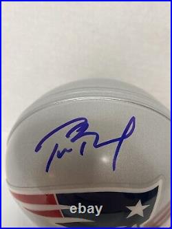 Tom Brady Signed NFL New England Patriots Mini Helmet COA