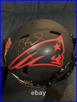 Tom Brady Signed New England Patriots Authentic Eclipse Speed Helmet FANATICS
