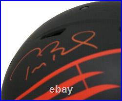 Tom Brady Signed New England Patriots Authentic Eclipse Speed Helmet FAN 31516