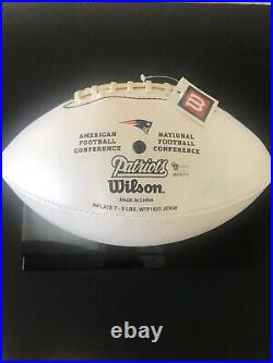 Tom Brady Signed New England Patriots Wilson Football withtag GAI authenticated