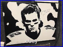 Tom Brady Signed Original Oil Painting 1 Of 1 GOAT Autograph Tristar Patriot HOF