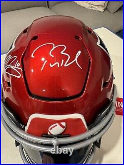 Tom Brady Signed Patriots Authentic On Field Flex Flash Helmet Fanatics cert