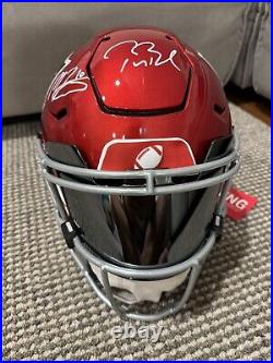 Tom Brady Signed Patriots Authentic On Field Flex Flash Helmet Fanatics cert
