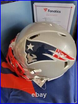 Tom Brady Signed Patriots Full Size Speed Authentic Helmet Fanatics LOA #2