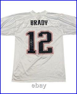 Tom Brady Signed Patriots Jersey NFL goat Medium Size Away Reebok Jersey