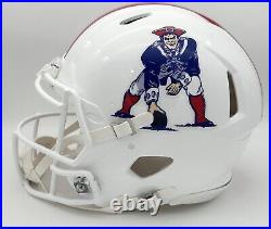 Tom Brady Signed Patriots Riddell Throwback Speed Authentic Helmet Auto Fanatics