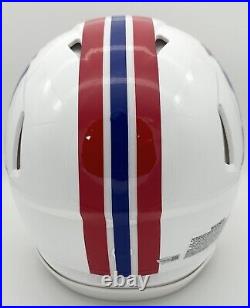 Tom Brady Signed Patriots Riddell Throwback Speed Authentic Helmet Auto Fanatics