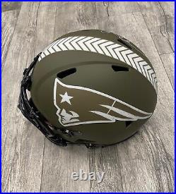 Tom Brady Signed Patriots Sts Salute To Service Speedflex Helmet Fanatics Loa