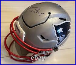 Tom Brady Signed Riddell Speed Flex Full Size Helmet Fanatics Purple Ink LE 4/6