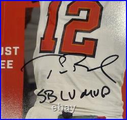 Tom Brady Signed SB LV MVP 16x20 Fanatics Inscribed Pro Framed 26x33 #8/12