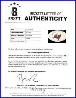 Tom Brady Signed Super Bowl LV Official Game Football Beckett COA
