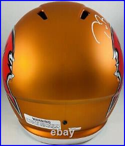 Tom Brady Signed Tampa Bay Buccaneers Blaze Full Size Helmet Auto +fanatics Coa