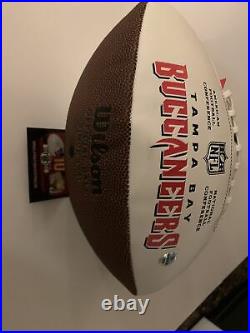Tom Brady Tampa Bay Buccaneers Autographed Signed White Panel Football with COA
