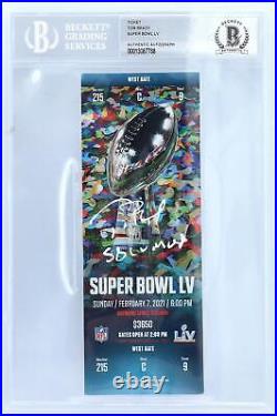 Tom Brady Tampa Bay Buccaneers Autographed Super Bowl LV Ticket Item#11778315