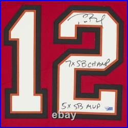 Tom Brady Tampa Bay Buccaneers Signed Red Elite Jersey & Multiple Inscs