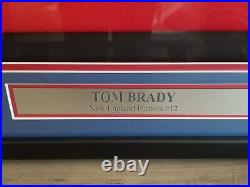 Tom Brady autographed Patriots Red Nike Throwback Jersey Framed Tristar COA