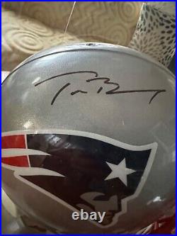 Tom Brady autographed Patriots helmet