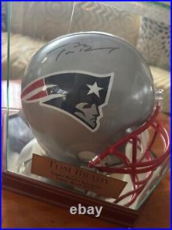 Tom Brady autographed Patriots helmet