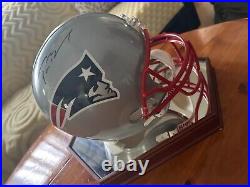 Tom Brady autographed Patriots helmet