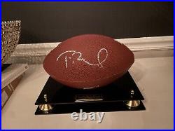 Tom Brady autographed football with PSA/DNA COA