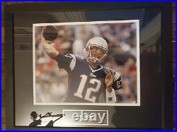 Tom Brady autographed framed and certified 10x13 Photo 7X Super Bowl Champion