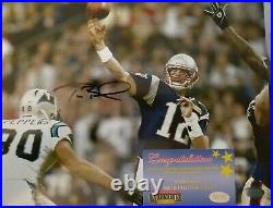 Tom Brady signed 8x10 matted & framed XXXVIII MVP vs Panthers Mounted Memories