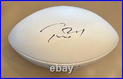 Tom Brady signed Autographed White Panel Patriots Football ACOA