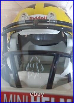 Tom Brady signed Michigan Authentic Mini Helmet TRISTAR COA