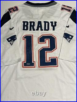 Tom Brady signed New England Patriots White Nike On- Field NFL jersey withCOA