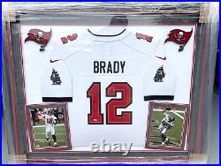Tom Brady signed autographed Buccaneers Nike game jersey custom framed FANATICS