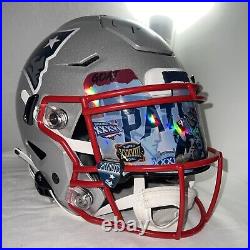 Tom Brady signed fullsize authentic flex helmet visor/clips/3-D bumpers Fanatics