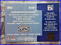 Topps Tom Brady Deion Branch Super Bowl Ticket Auto #8/10 & Patriots Team Autos