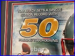 Tristar Tom Brady Signed 16 x 20 Framed Photo withNew England Patriots medallion
